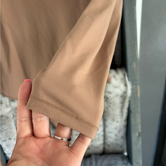 Abercrombie and Fitch Women's Tan Long Sleeve Bodysuit - Picture 4 of 5